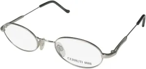Cerruti 1881 C1230 Mens/Womens Oval 70s/80s Retro/Vintage Old Stock Fashion Designer Eyeglasses/Glasses/Eyewear [46-21-130, silver]