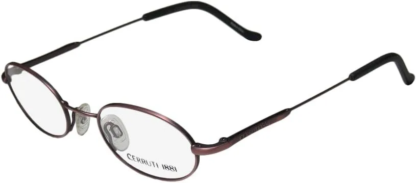 Cerruti 1881 C1230 Mens/Womens Oval Full-Rim Shape Affordable Stylish Eyeglasses/Glasses (46-21-130, Dark Rose)