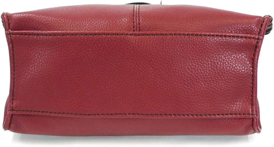 Chala Charming Crossbody Bag Shoulder Handbag With Flap Top and Zipper Black/Dark Brown