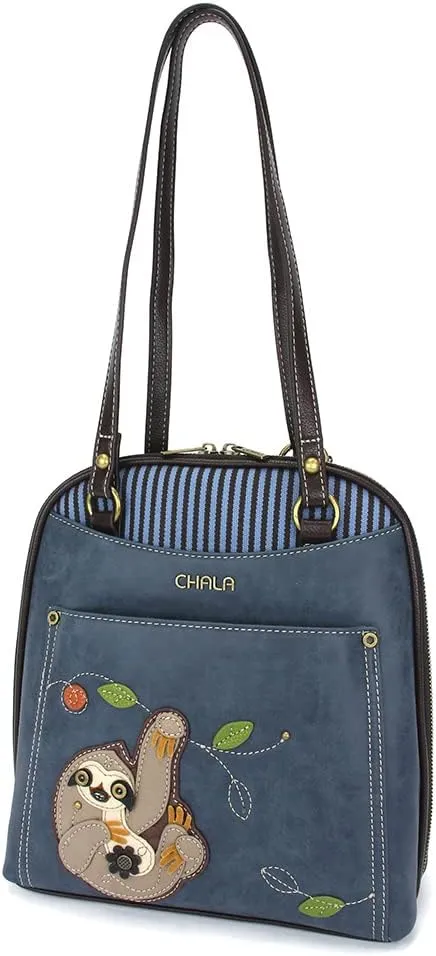 CHALA Convertible Backpack Purse - Women Convertible Shoulder Purse with Adjustable Strap
