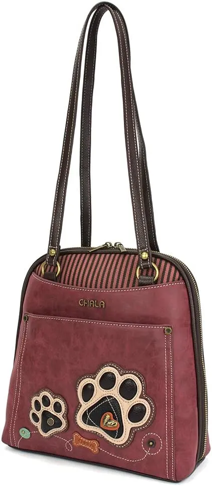 CHALA Convertible Backpack Purse - Women Convertible Shoulder Purse with Adjustable Strap