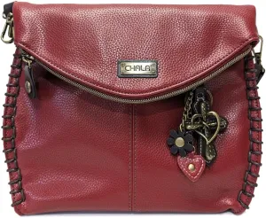 CHALA Group Charming Crossbody Bag With Flap Top and Zipper,Black Cross-Body Purse with New Purse Charm -2024