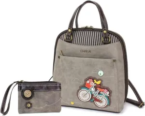 CHALA Group Handbags Multi-Color Convertible Mini Backpack Purse (870)