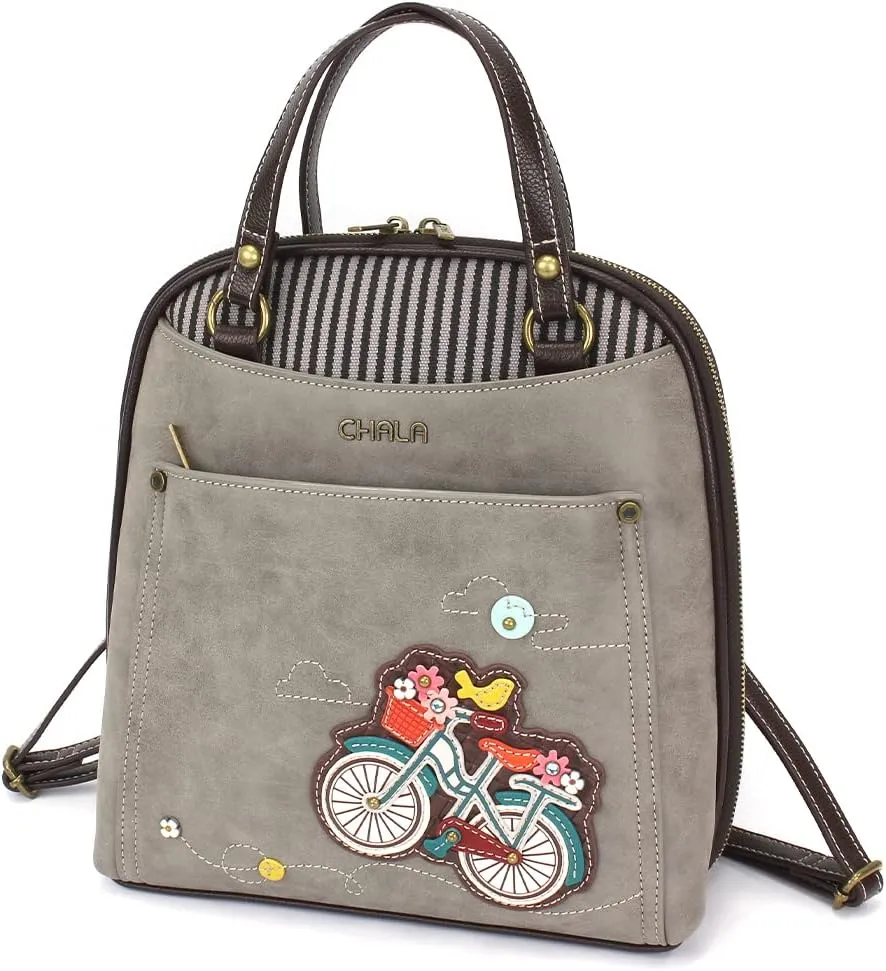 CHALA Group Handbags Multi-Color Convertible Mini Backpack Purse (870)