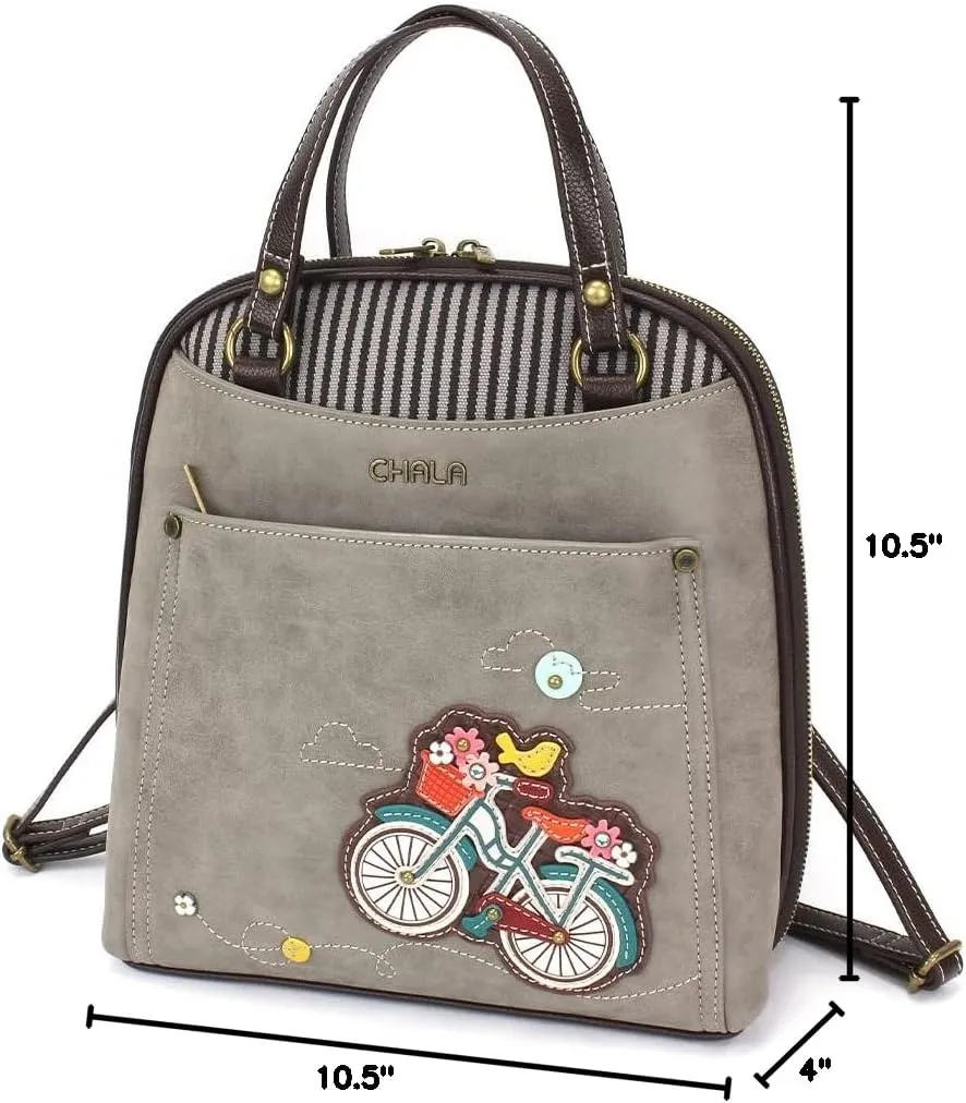 CHALA Group Handbags Multi-Color Convertible Mini Backpack Purse (870)