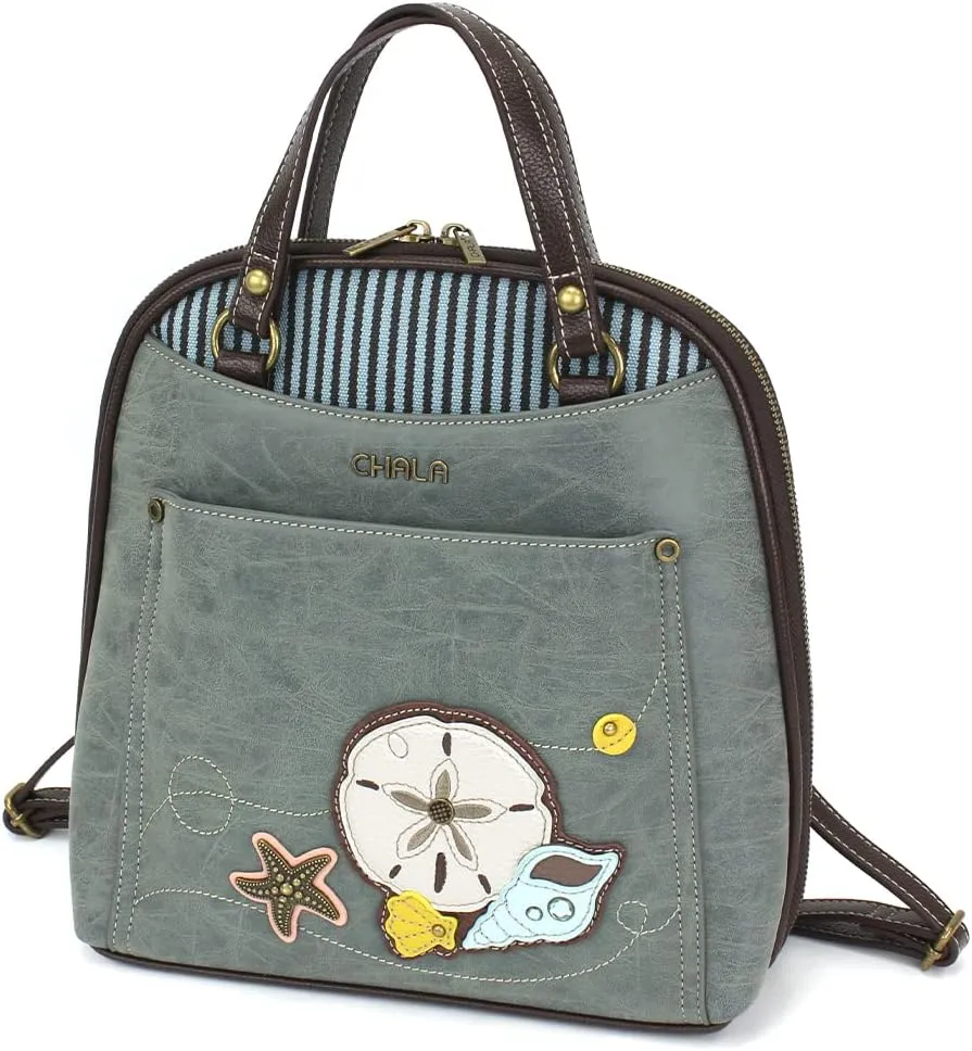 CHALA Group Handbags Multi-Color Convertible Mini Backpack Purse (870)