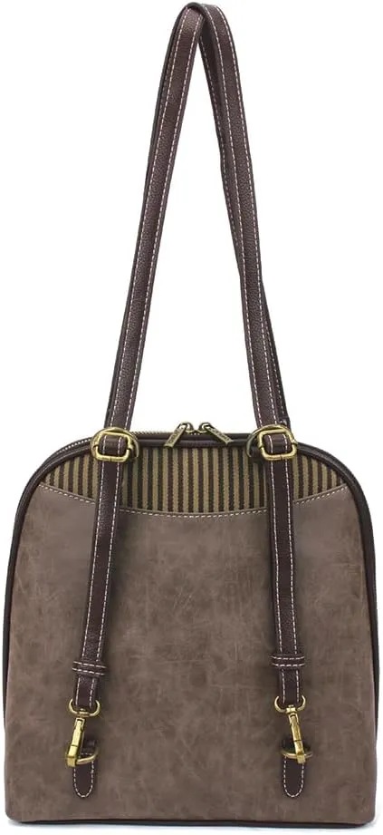 Chala Group Handbags Sunflower Convertible Backpack Purse Flower Lover, Stone Gray, 10.5 x 4