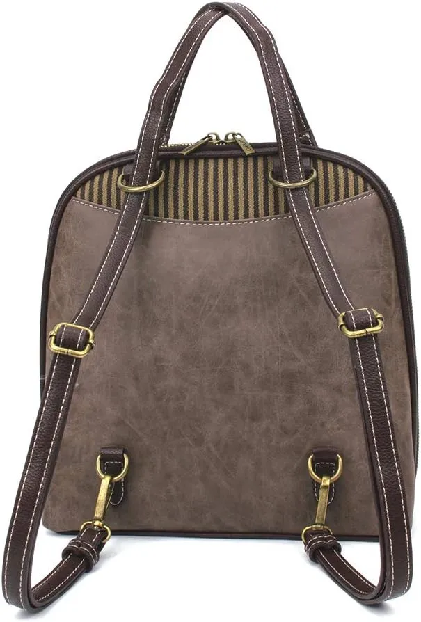 Chala Group Handbags Sunflower Convertible Backpack Purse Flower Lover, Stone Gray, 10.5 x 4