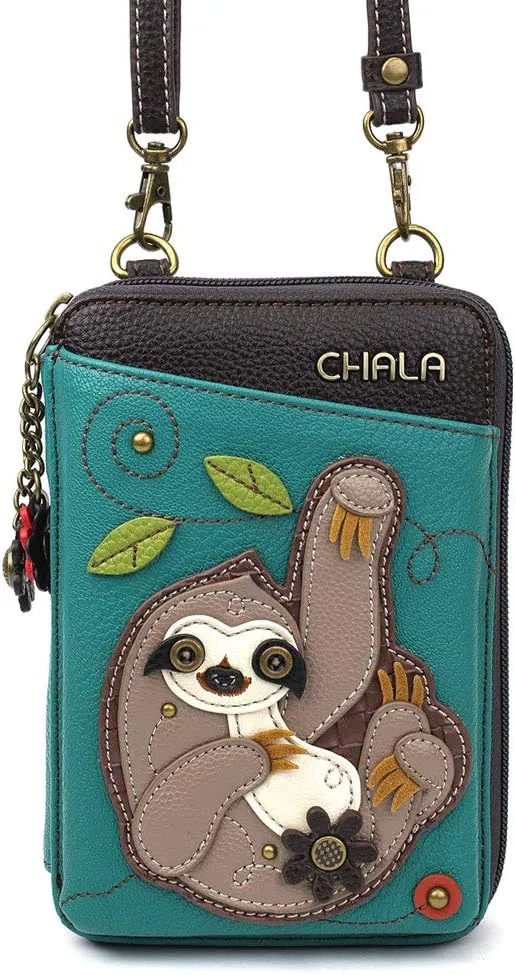 CHALA Wallet Crossbody Cell Phone Purse - Women Faux Leather Multicolor Handbag with Adjustable Strap