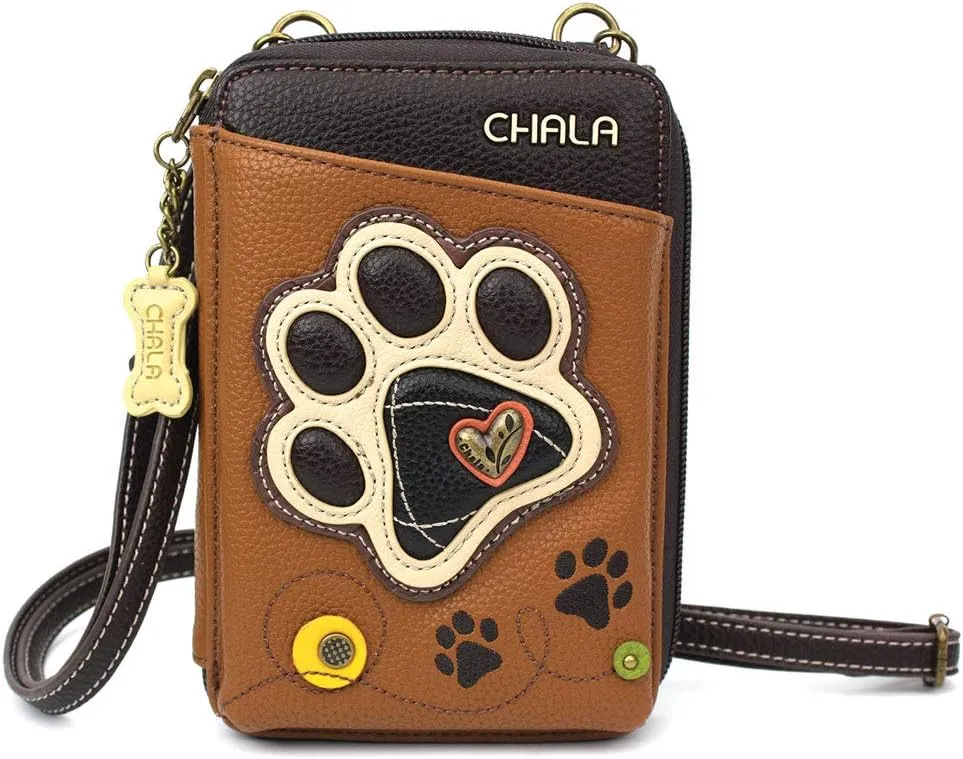 CHALA Wallet Crossbody Cell Phone Purse - Women Faux Leather Multicolor Handbag with Adjustable Strap