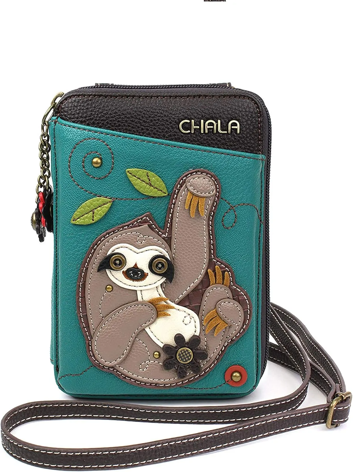 CHALA Wallet Crossbody Cell Phone Purse - Women Faux Leather Multicolor Handbag with Adjustable Strap