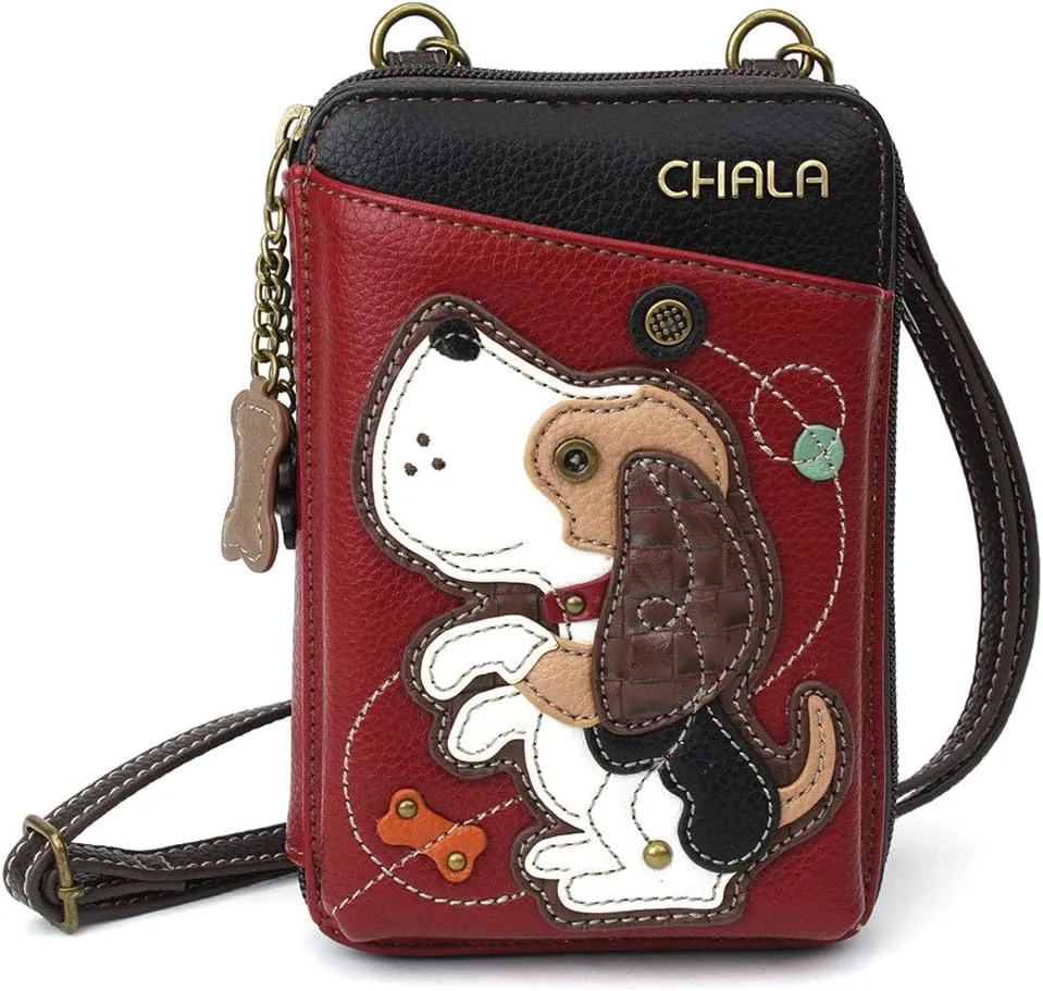 CHALA Wallet Crossbody Cell Phone Purse - Women Faux Leather Multicolor Handbag with Adjustable Strap