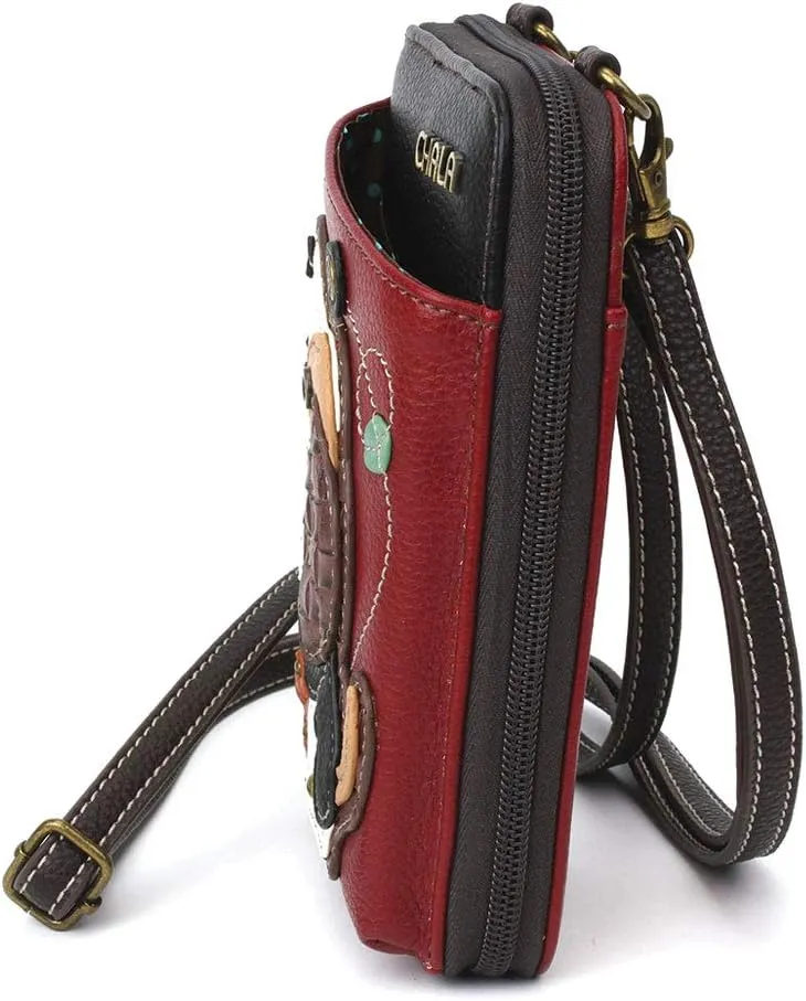 CHALA Wallet Crossbody Cell Phone Purse - Women Faux Leather Multicolor Handbag with Adjustable Strap