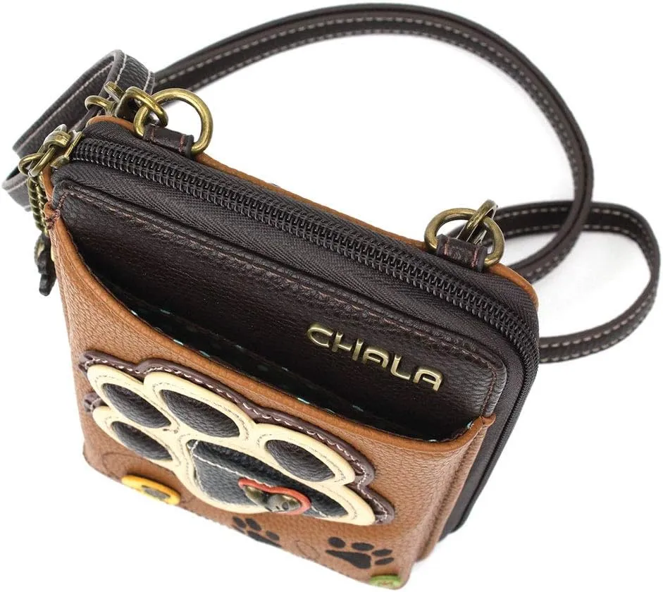 CHALA Wallet Crossbody Cell Phone Purse - Women Faux Leather Multicolor Handbag with Adjustable Strap