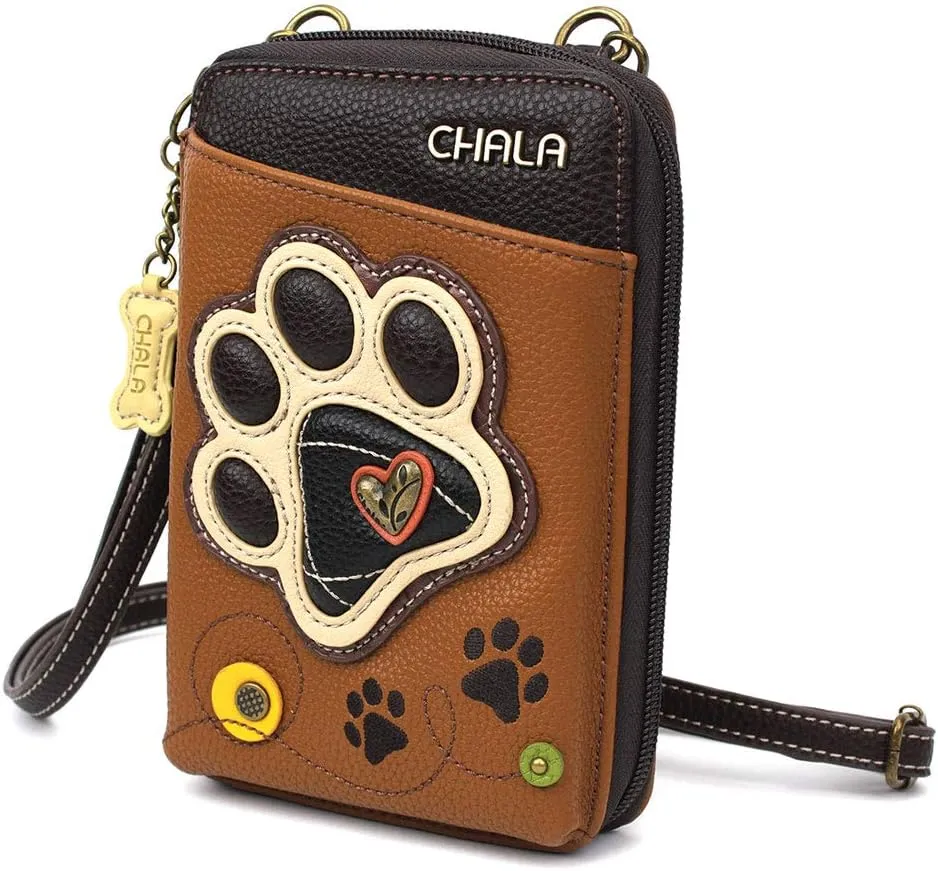 CHALA Wallet Crossbody Cell Phone Purse - Women Faux Leather Multicolor Handbag with Adjustable Strap