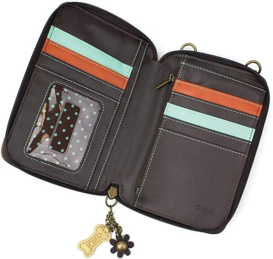 CHALA Wallet Crossbody Cell Phone Purse - Women Faux Leather Multicolor Handbag with Adjustable Strap