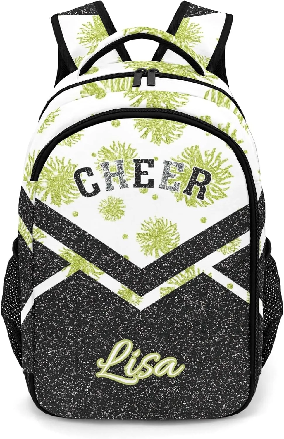 Cheer Grass Green Schoobag Backpack Waterproof Shoulder Bag for Gilrs Boys Competition Training