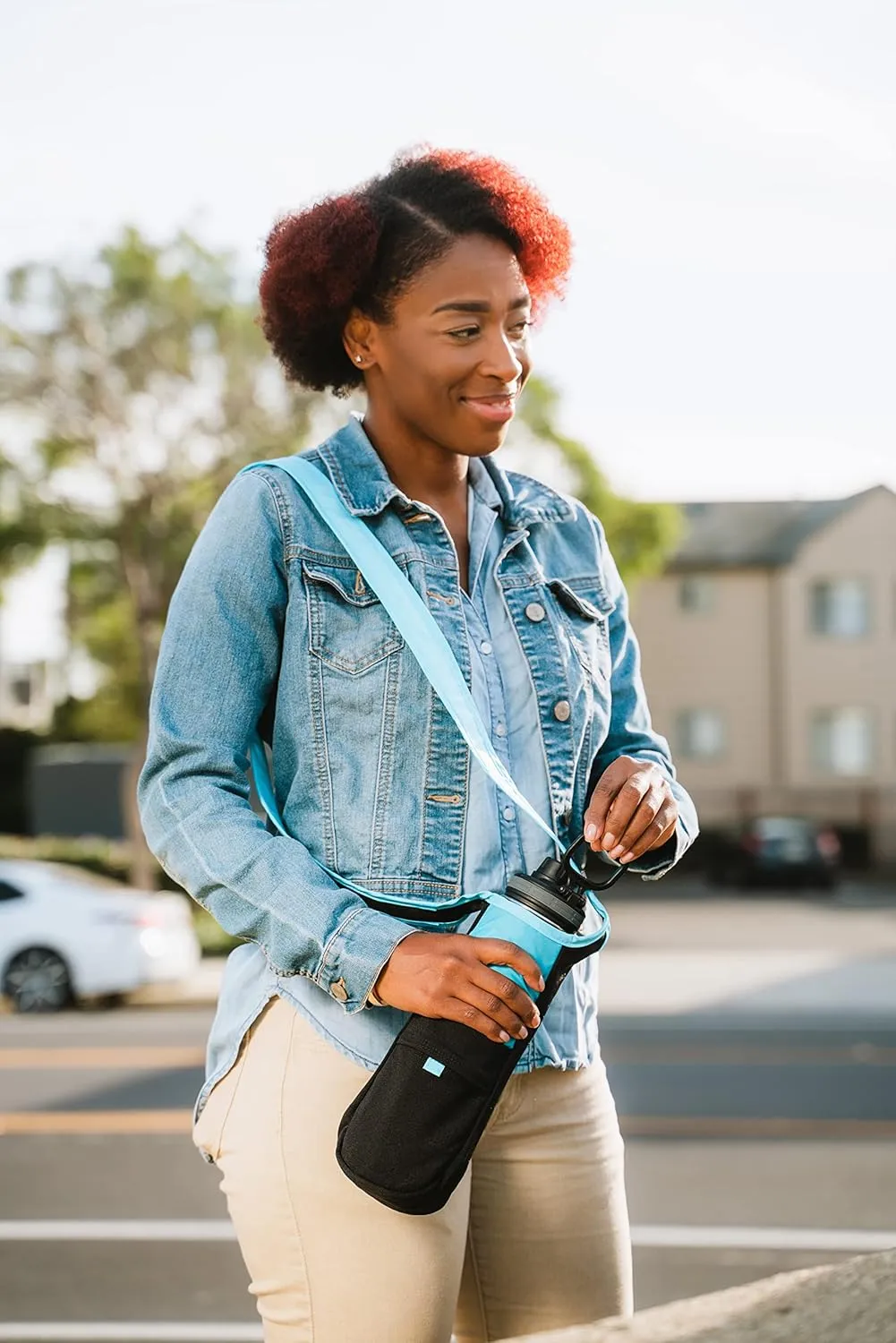 ChicoBag rePETe Water Bottle Sling with Carabiner Clip | Recycled Water Bottle Carrier with Strap | Eco Friendly | (Pack of 2)