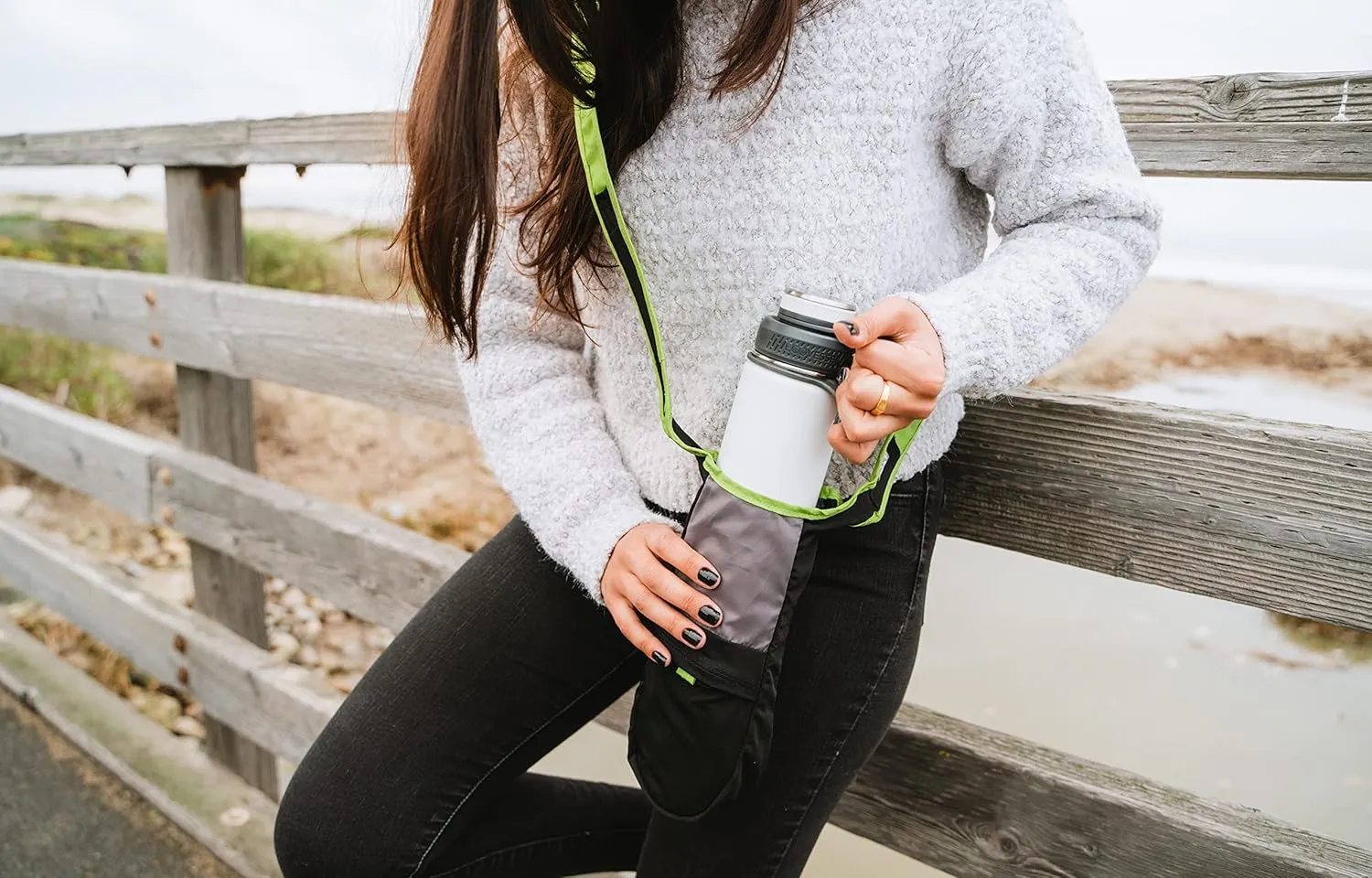 ChicoBag rePETe Water Bottle Sling with Carabiner Clip | Recycled Water Bottle Carrier with Strap | Eco Friendly | (Pack of 2)