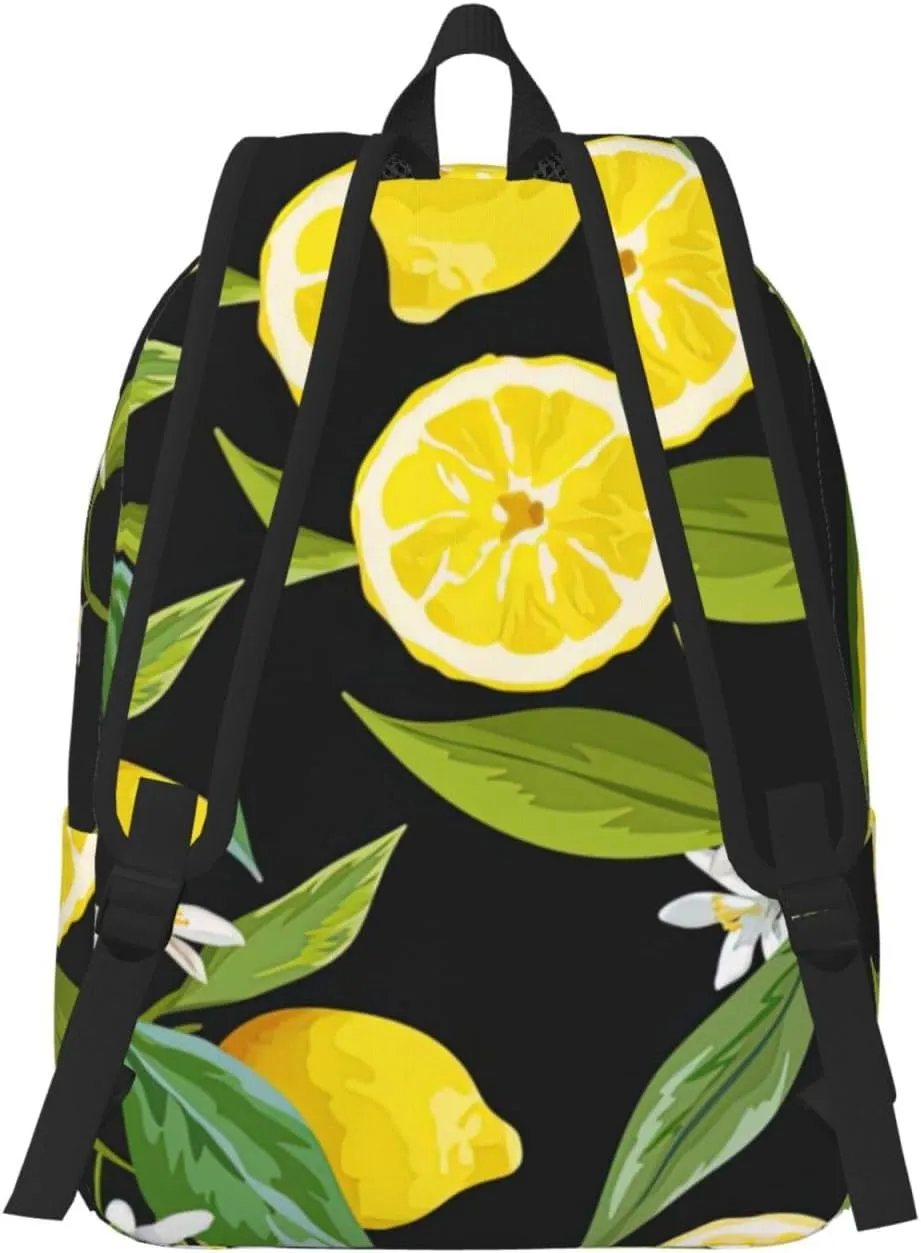 citrus fruit pattern Canvas Casual Lightweight Duffel Bag, Fashion Duffel Bag, Unisex Travel Backpack