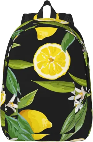 citrus fruit pattern Canvas Casual Lightweight Duffel Bag, Fashion Duffel Bag, Unisex Travel Backpack