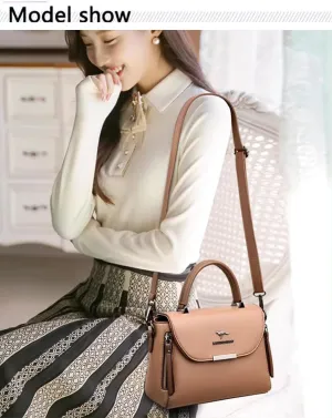 Classy Leather Top Handle Shoulder Bags For Women - Crossbody Satchel Purses