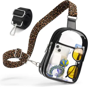 Clear bag For Stadium Events with 2 Extra-Long Straps, Clear Crossbody Bags For Women, Sling Purse For Sport Work