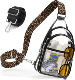 Clear Bags For Events With 2 Extra-Long Straps, 4 Pockets Clear Crossbody Bags For Women