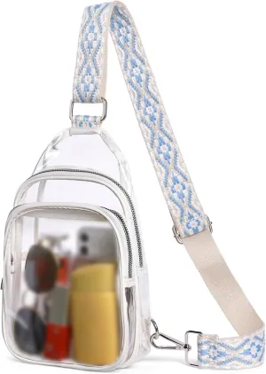 CLUCI Clear Bag for Stadium Events, Clear Crossbody Bag Purses for women stadium Transparent, Concerts Sports