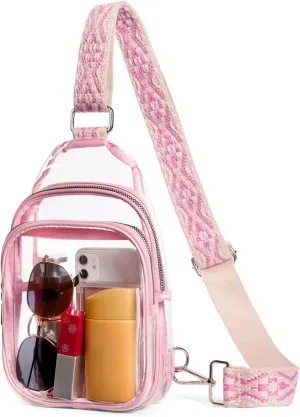 CLUCI Clear Bag for Stadium Events, Clear Crossbody Bag Purses for women stadium Transparent, Concerts Sports