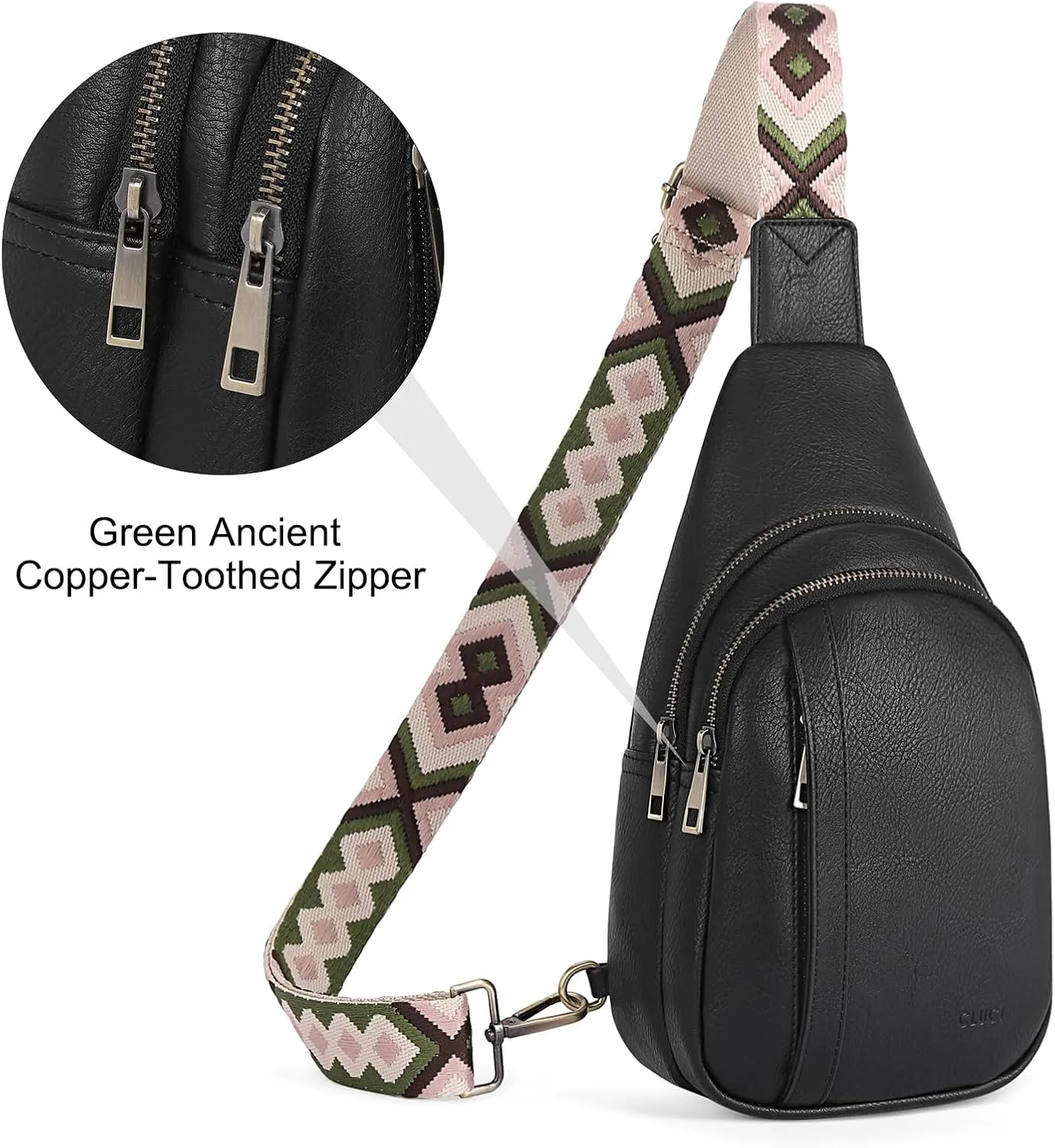 CLUCI Crossbody Bags for Women - Sling Backpack Travel Bag in Leather