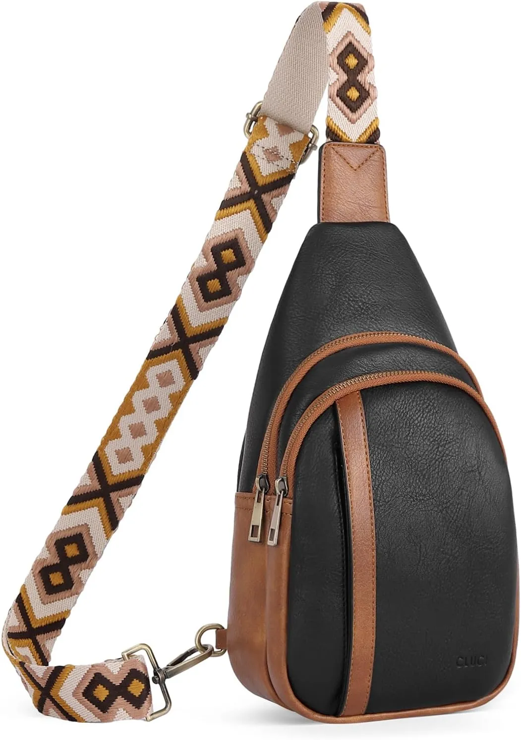 CLUCI Crossbody Bags for Women - Sling Backpack Travel Bag in Leather