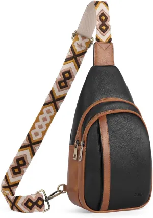 CLUCI Crossbody Bags for Women - Sling Backpack Travel Bag in Leather