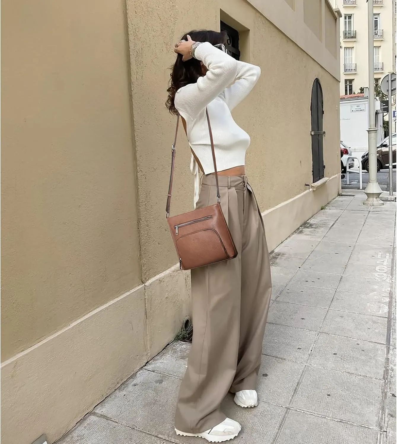 CLUCI Crossbody Purse for Women Multi Pockets Bag Vegan Leather Small Shoulder Handbags Summer Travel Designer Vintage Ladies