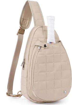 CLUCI Pickleball Bag for Women, Quilted Crossbody Bags for Women Men, Puffer Travel Sling Bag