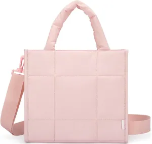 CLUCI Puffer Tote Bag for Women, Quilted Puffy Handbag, Lightweight Travel Crossbody Bag, Shoulder Purses for Shop Work Gym