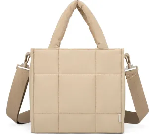 CLUCI Puffer Tote Bag for Women, Quilted Puffy Handbag, Lightweight Travel Crossbody Bag, Shoulder Purses for Shop Work Gym