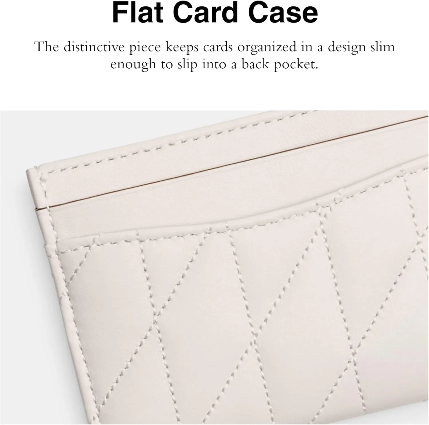 Coach Quilted Pillow Leather Essential Card Case, Chalk