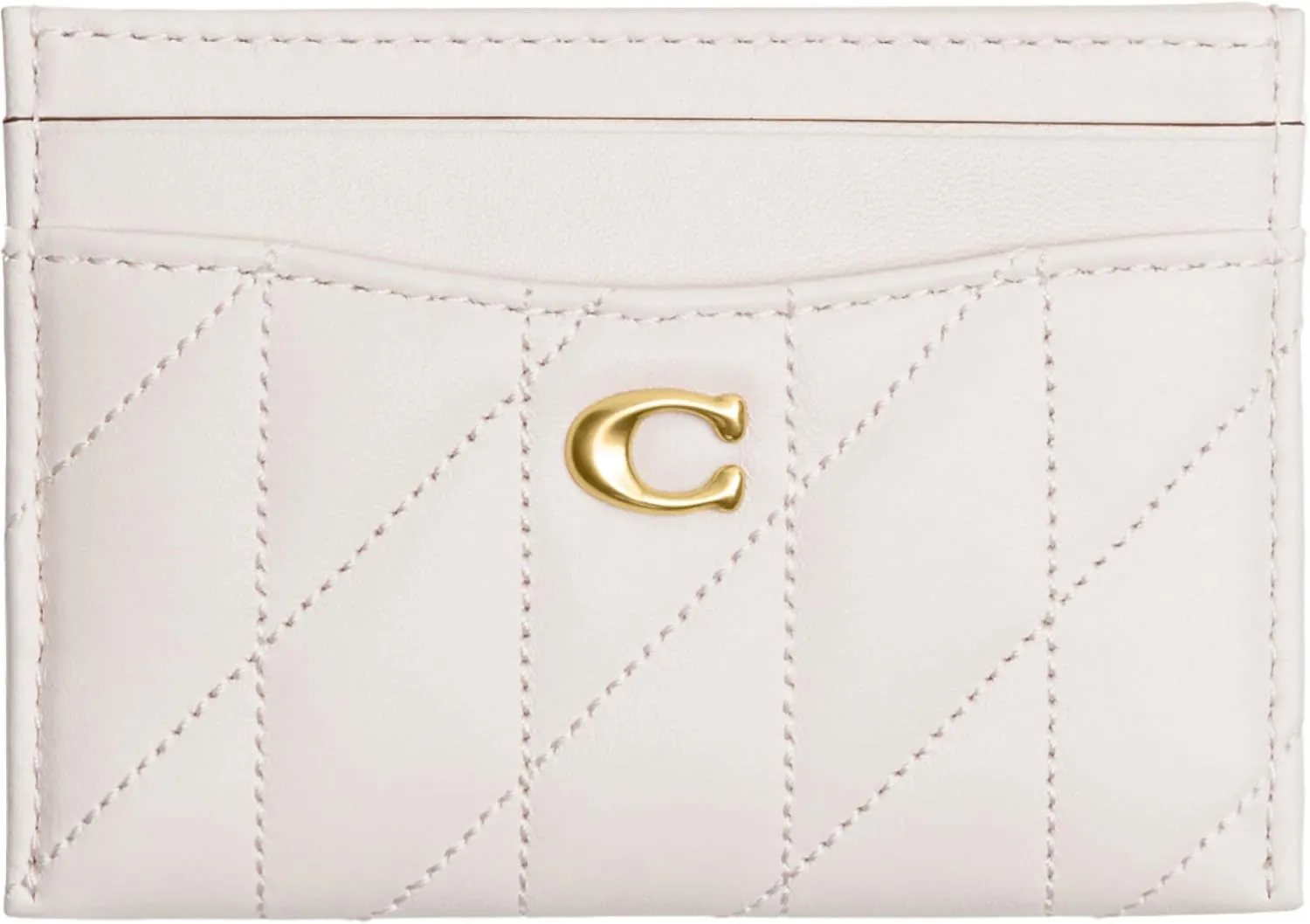 Coach Quilted Pillow Leather Essential Card Case, Chalk