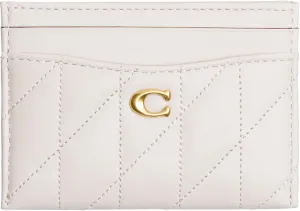 Coach Quilted Pillow Leather Essential Card Case, Chalk