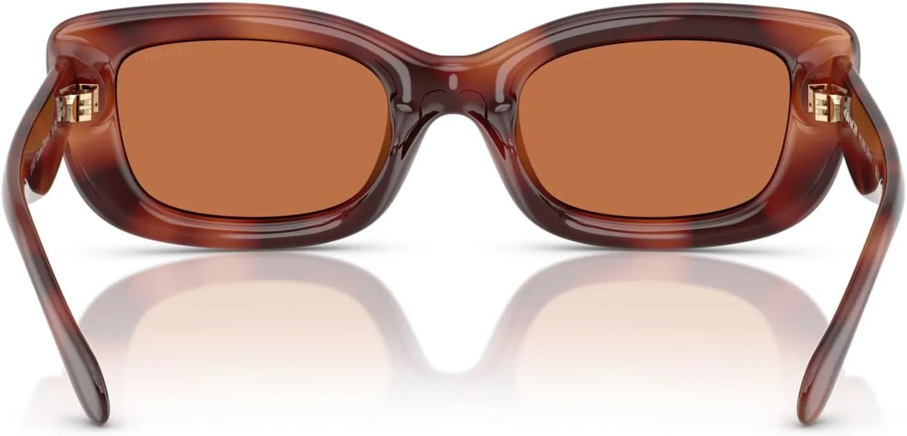 COACH Women's Hc8390u Sculpted C Hardware Universal Fit Rectangular Sunglasses