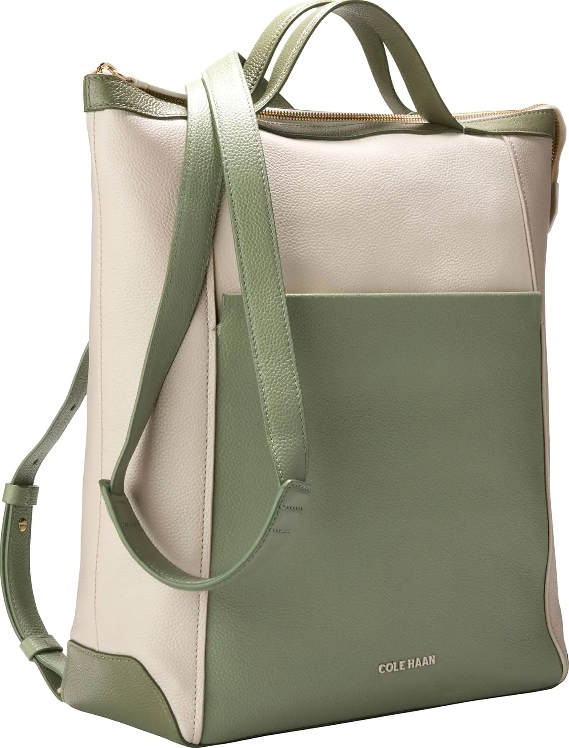 Cole Haan Grand Ambition Convertible Luxe Backpack, Olivine/Ancient Scroll/Oil Green/Olive Night