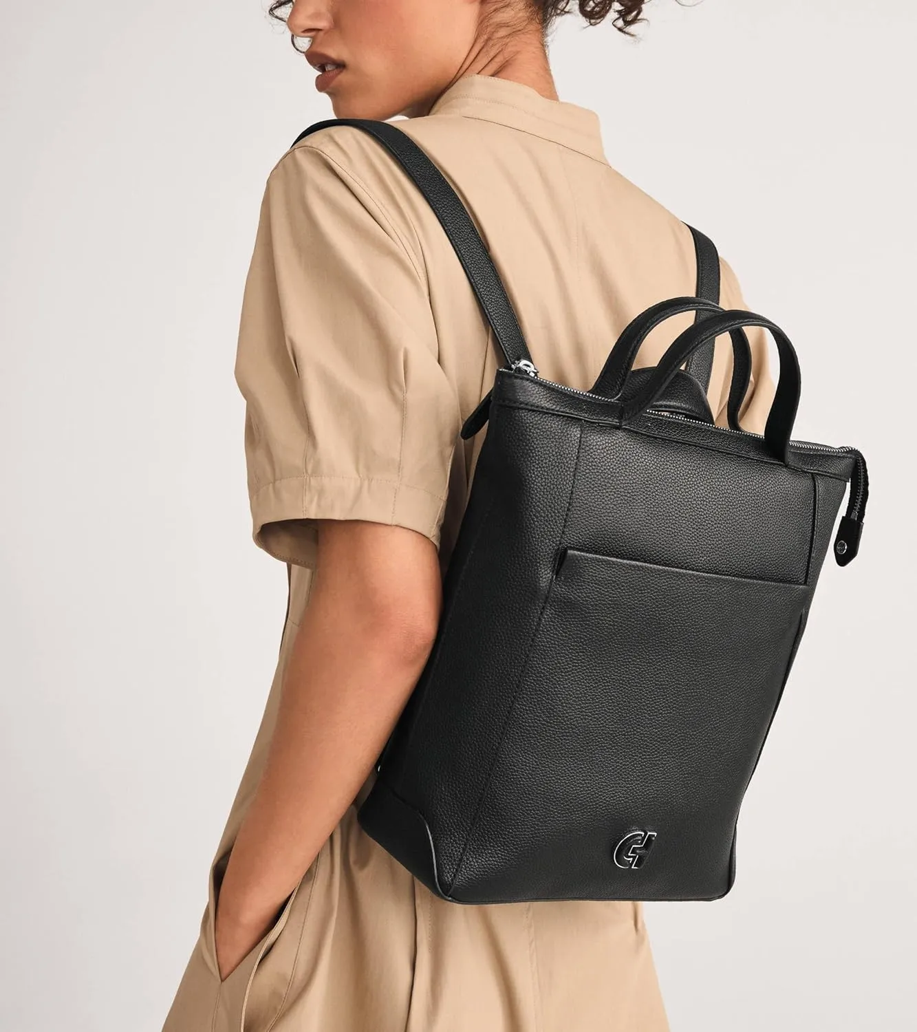 Cole Haan Grand Ambition Small Convertible Luxe Backpack, Black