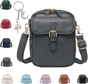 Collaboraten1 Crossbody Leather Bag, Urvashi Crossbody Leather Bag, Adjustable Shoulder Strap 10Card Slots Shoulder Bags