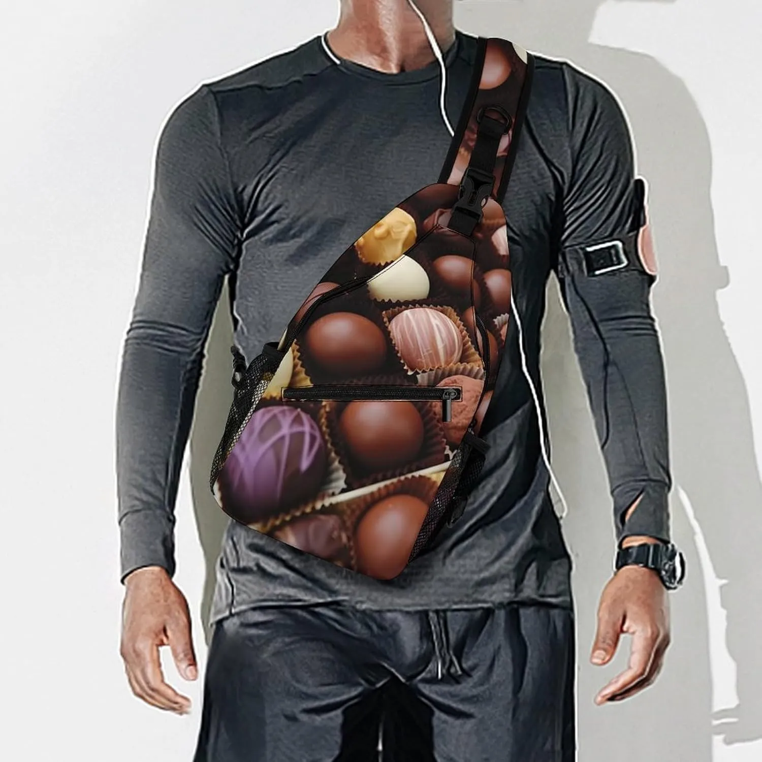 Color Chocolate Sling Bag Crossbody Bags Cross Body Bag Fanny Packs Chest Bags Sling Purses for Travel