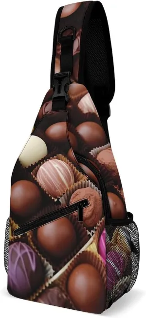 Color Chocolate Sling Bag Crossbody Bags Cross Body Bag Fanny Packs Chest Bags Sling Purses for Travel