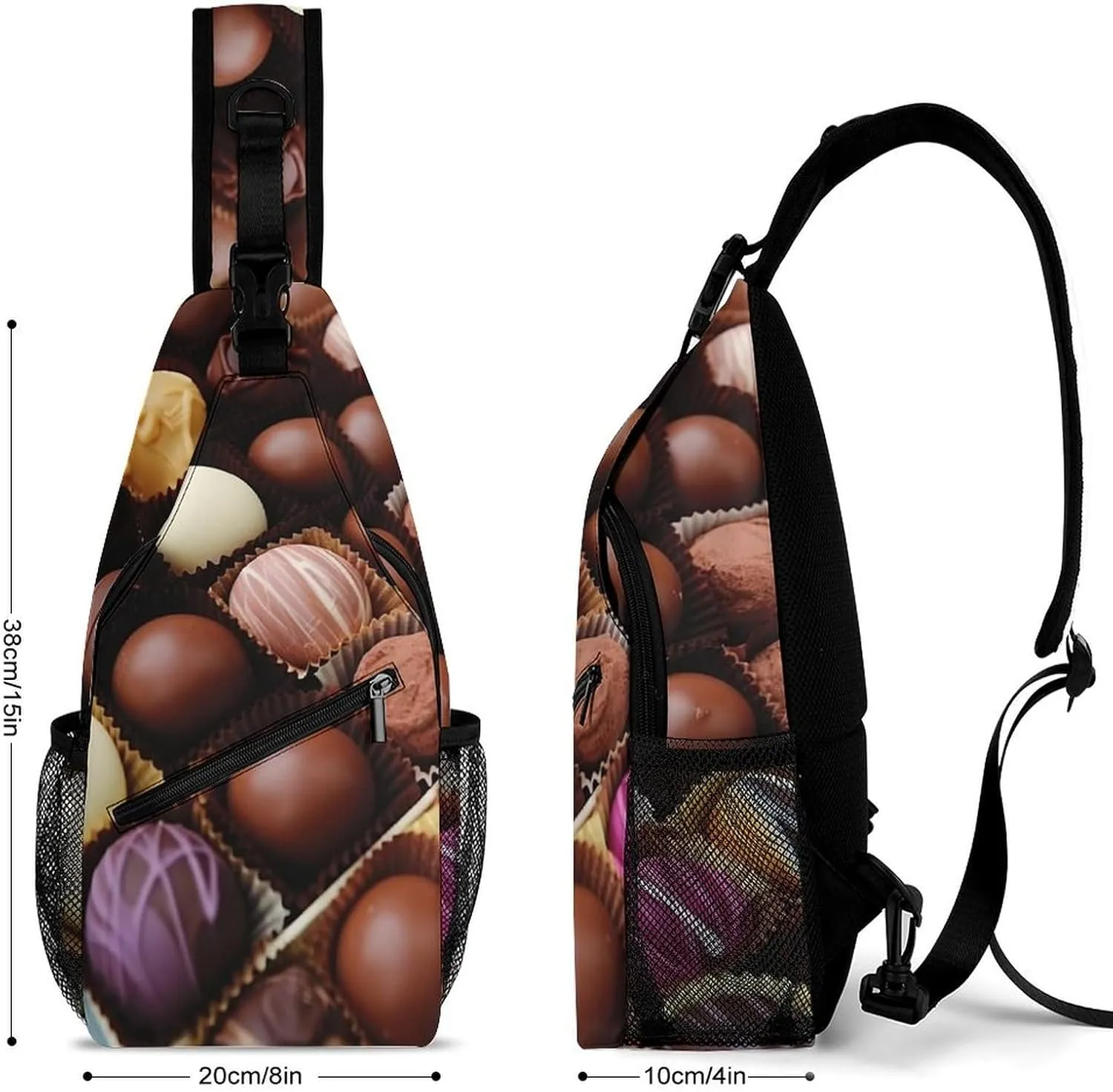 Color Chocolate Sling Bag Crossbody Bags Cross Body Bag Fanny Packs Chest Bags Sling Purses for Travel