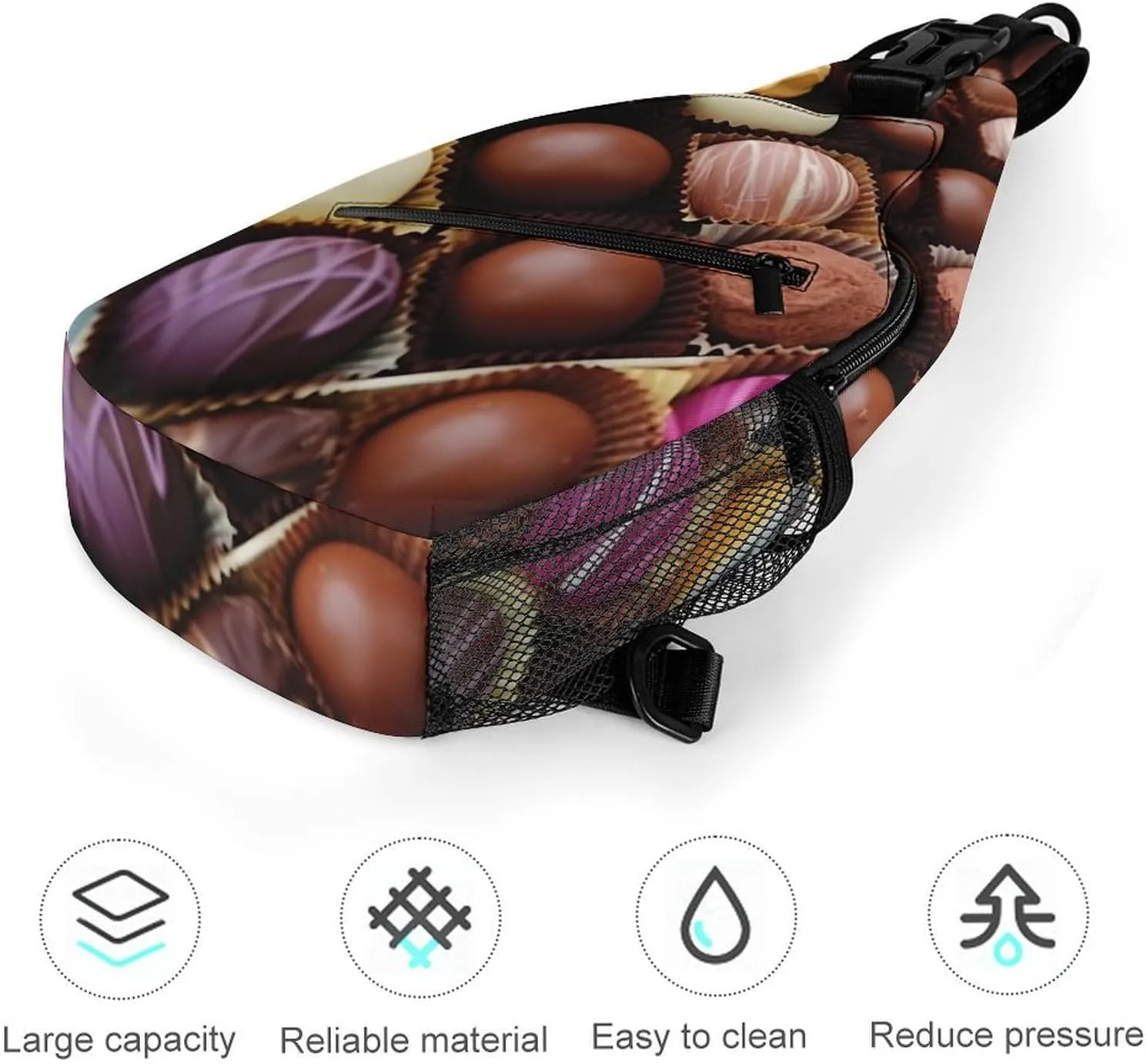 Color Chocolate Sling Bag Crossbody Bags Cross Body Bag Fanny Packs Chest Bags Sling Purses for Travel