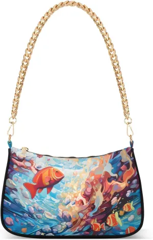 Colored Goldfish Colony Crossbody Bags for Women Tote Bag Women's Shoulder Handbags Clutch Purses for Women