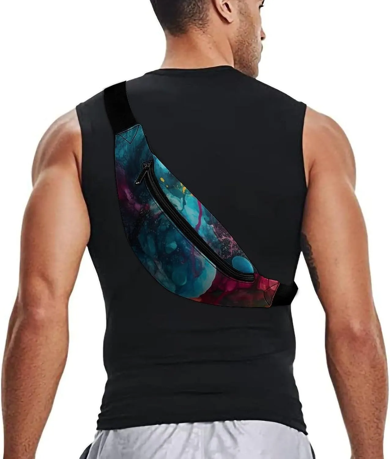 Colorful Art Fanny Pack for Women Men Waist Bag Waterproof Belt Bag with Adjustable Strap